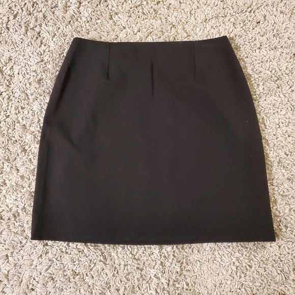 VOTRE NOM | Vintage Black Pencil Wool Blend Mini Skirt (Size 8 / 10) - Picture 3 of 8